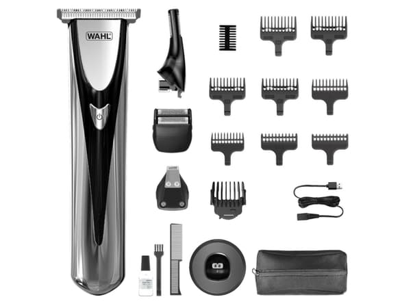 Wahl Elite Groom, Sort, Sølv, Rektandel, 0,5 mm, 4 cm, Rotary motor, Vekselstrøm/batteri