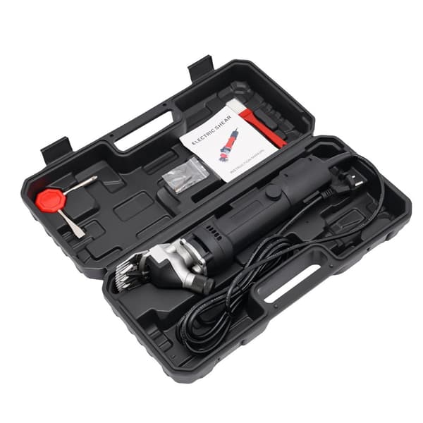 Elektrisk Fårklipper, 850W Effekt, 6 Hastighedsindstillinger, 0-3500 RPM,sort