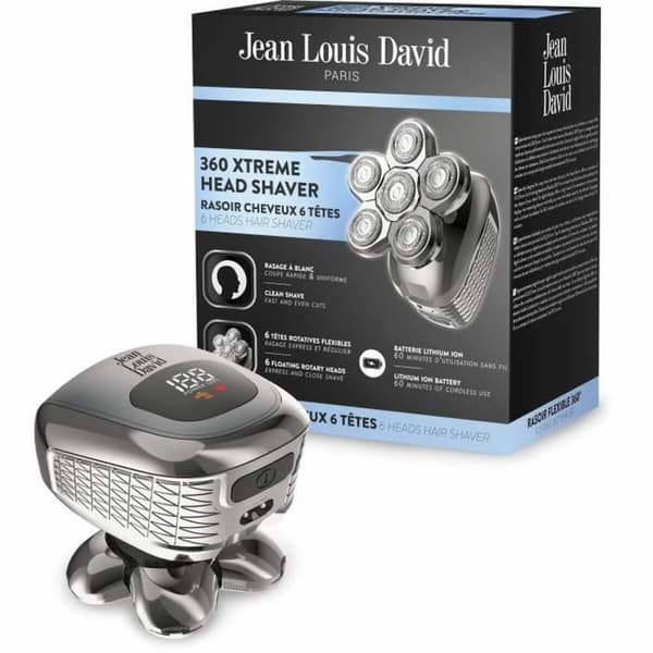 Hårtrimmer Jean Louis David JLD 360 XTREME HEAD SHAVER 6 Delar
