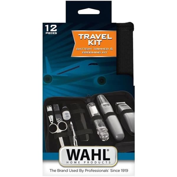 Skäggresekit - WAHL - RESEKIT - Batteridriven trimmer - Näs-/öronhårstrimmer - 6 inställningar - Grå