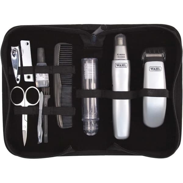 Skäggresekit - WAHL - RESEKIT - Batteridriven trimmer - Näs-/öronhårstrimmer - 6 inställningar - Grå