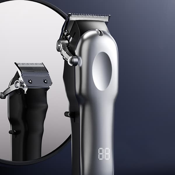 INF LED Gun Silver Hårklipper + Nesetrimmer 3-Dels Sett