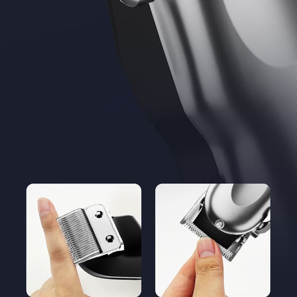 INF LED Gun Silver Hårklipper + Nesetrimmer 3-Dels Sett