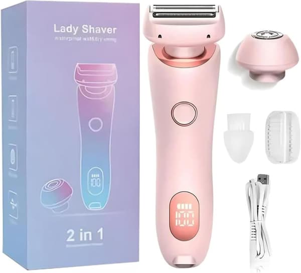 OBOSOE 2-i-1 barbermaskine til kvinder, våd/tør med LED-skærm Pink