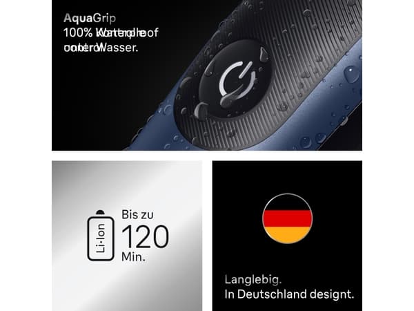 Braun AIO7540, musta, sininen, 0,5 mm, 2,1 cm, universaali, akku, 120 min.