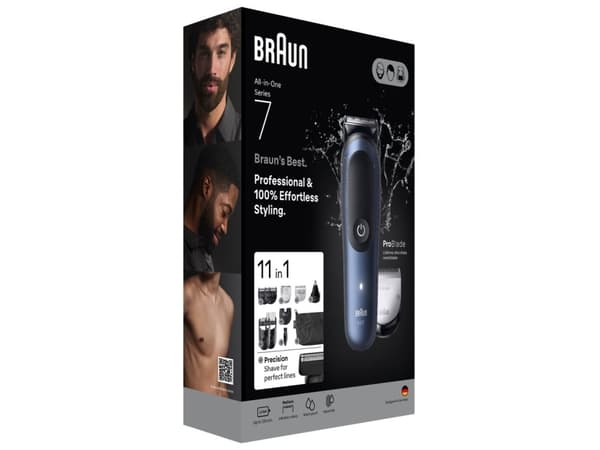 Braun AIO7540, musta, sininen, 0,5 mm, 2,1 cm, universaali, akku, 120 min.