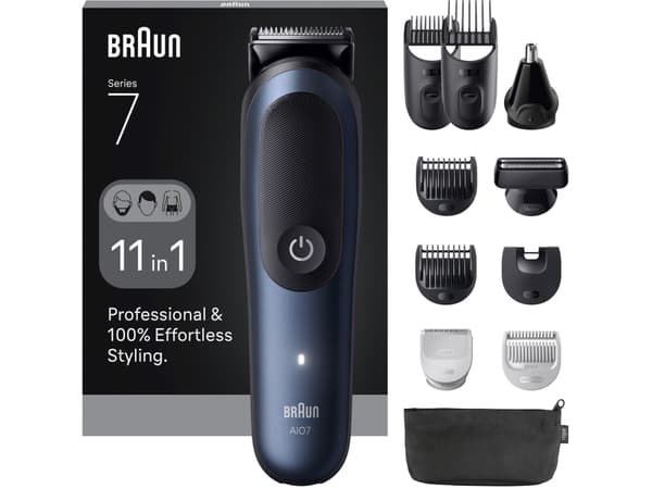 Braun AIO7540, musta, sininen, 0,5 mm, 2,1 cm, universaali, akku, 120 min.