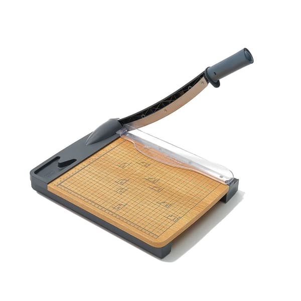 Pappersskärare, 30 cm skärlängd, kapacitet för 16 ark, ergonomisk design,Träfärg