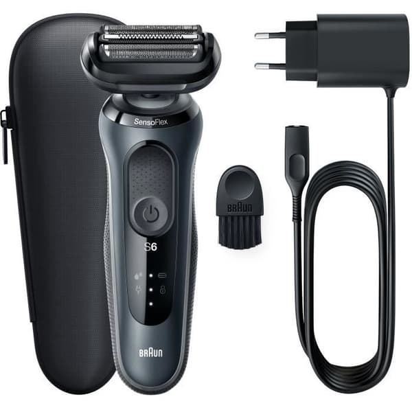 Rakapparat - BRAUN - Serie 6 61-N1000s - 50 min batteritid - Elegant svart - SensoFlex