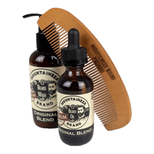 Mountaineer Brand Premium Original Blend Duo Beard Oil & Beard Wash with Beard Comb - Skäggvård