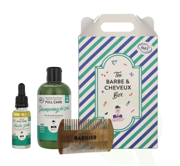Monsieur Barbier The Hair &amp; Beard Box 280 ml Sjampo 250 ml/skjeggolje 30 ml/kam