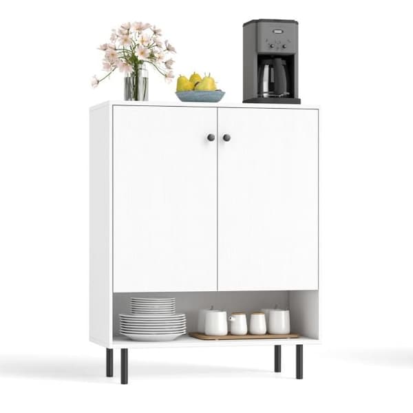 Sideboard Buffet Skab, 75x35x95 cm, Hvid