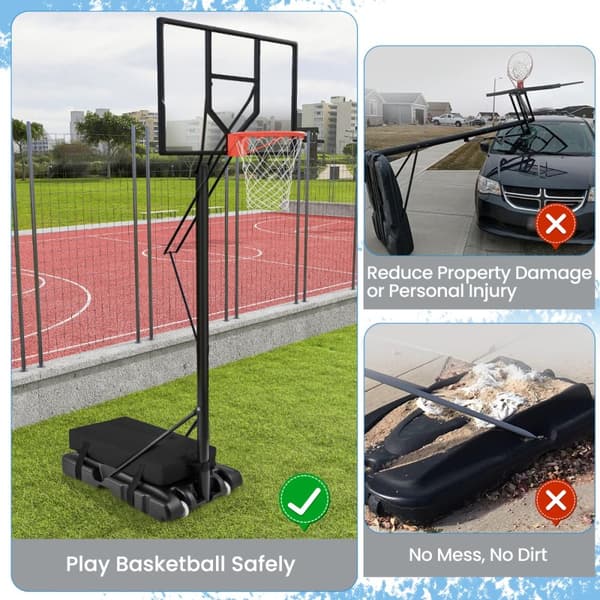 Basketballkurvankre, 75x41x12 cm, Sort