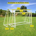 Miniatyrbillede 5 af 8: Fodboldmål, 8x3x6 ft, Hvid
