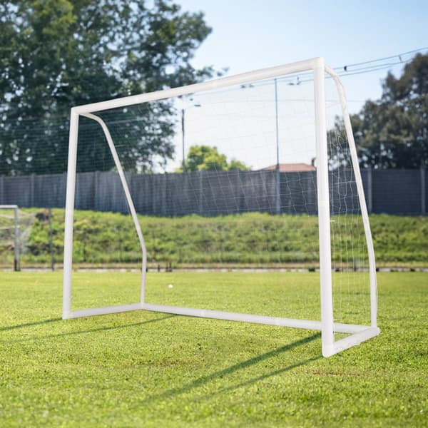 Fodboldmål, 8x3x6 ft, Hvid