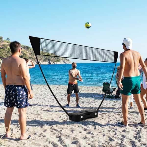 Badmintonnät och racketset, 270x33.5x160 cm, Svart.