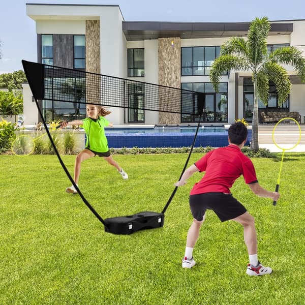 Badmintonnät och racketset, 270x33.5x160 cm, Svart.