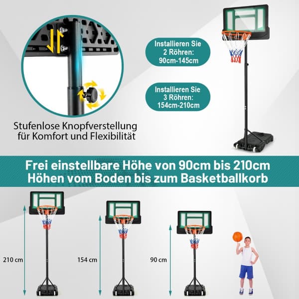 Basketbollställning, 51x72.5x98.5 tum, Grön