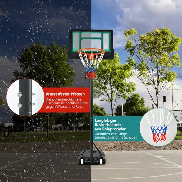 Basketbollställning, 51x72.5x98.5 tum, Grön