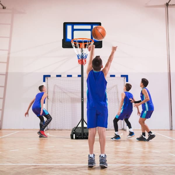 Basketballstativ, 90/158-210 cm, Blå
