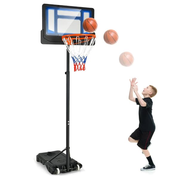 Basketballstativ, 90/158-210 cm, Blå