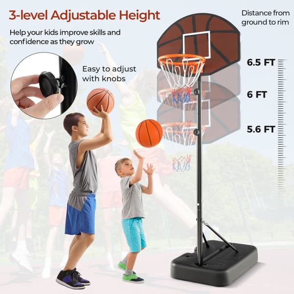 Basketballkurv, 26x17,5 tommer, Sort