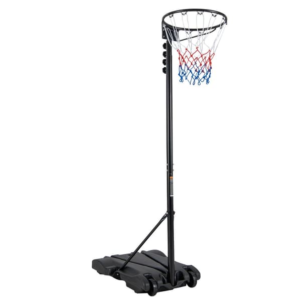 Basketballkurvstander, 30x22x8.5-10 ft, Sort