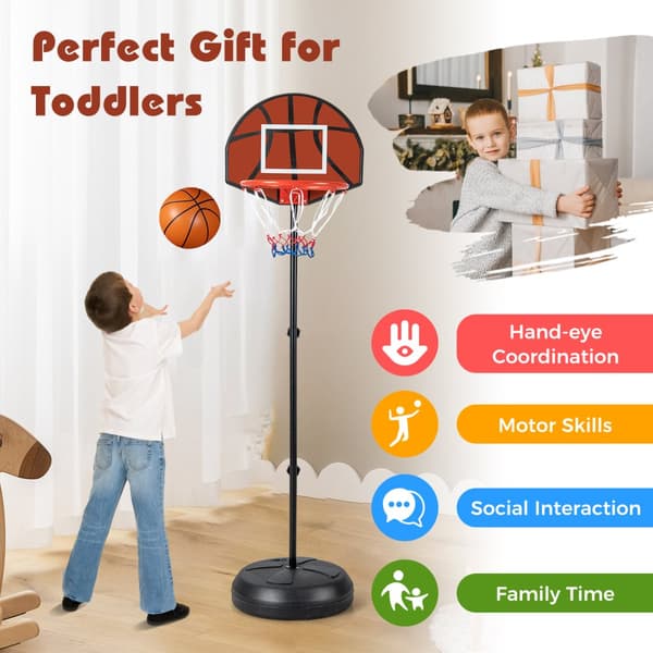 Basketballkurv med Dartskive, 43x13 cm, Sort