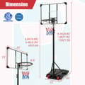 Miniatyrbillede 5 af 8: Basketball Kurv System, 32x23 tommer, Sort