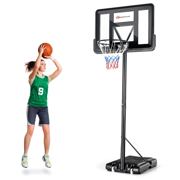 Basketbollkorgsställning, 35x23.5 tum, Svart, Röd