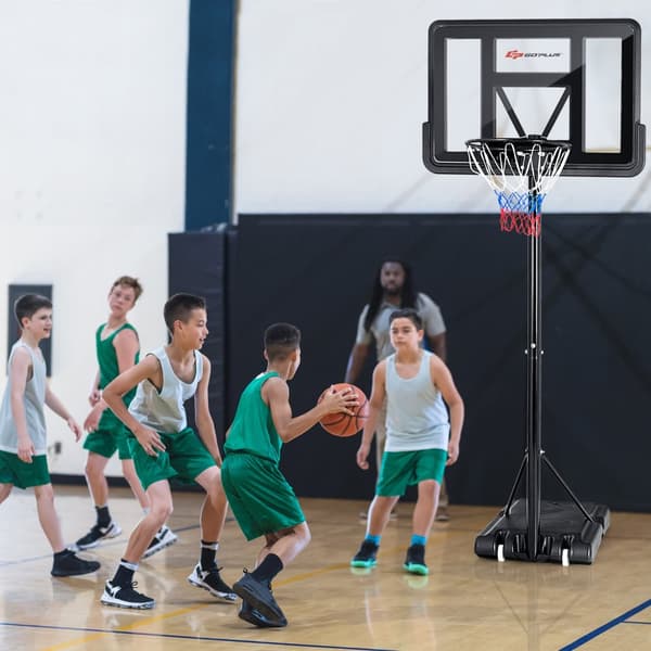 Basketbollkorgsställning, 35x23.5 tum, Svart, Röd