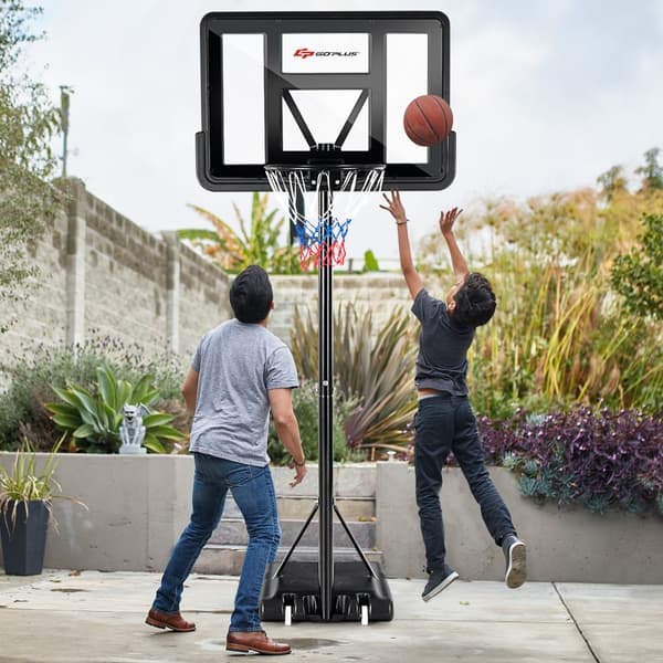 Basketbollkorgsställning, 35x23.5 tum, Svart, Röd