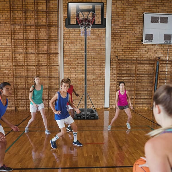 Basketballkurv, 39x26x10 ft, Sort