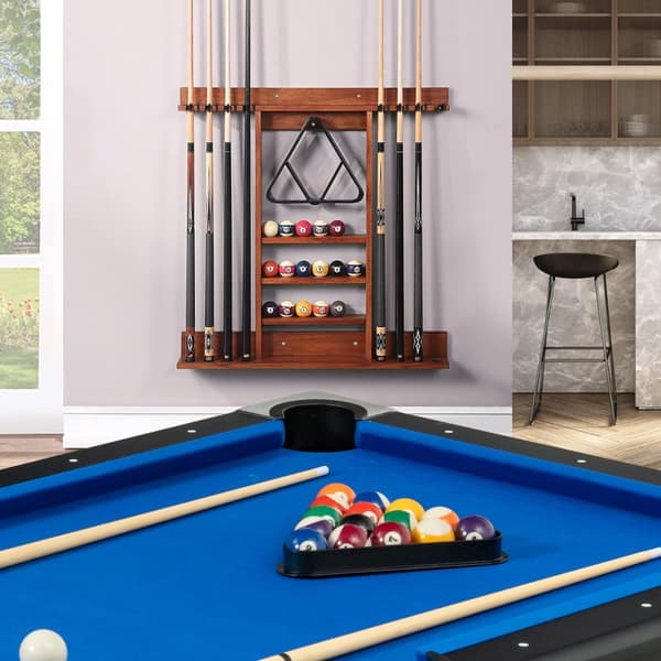 Billard kø stativ, 79x8x91 cm, Brun