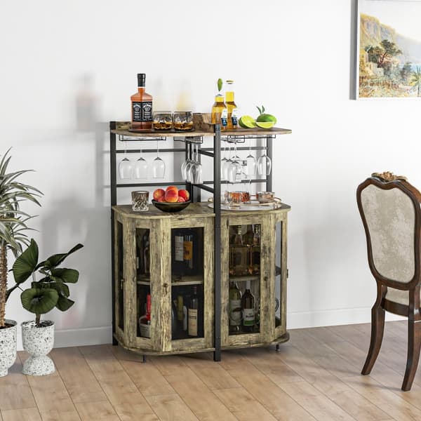 Bar Skab, 19x19x51 tommer, Rustikt Brun