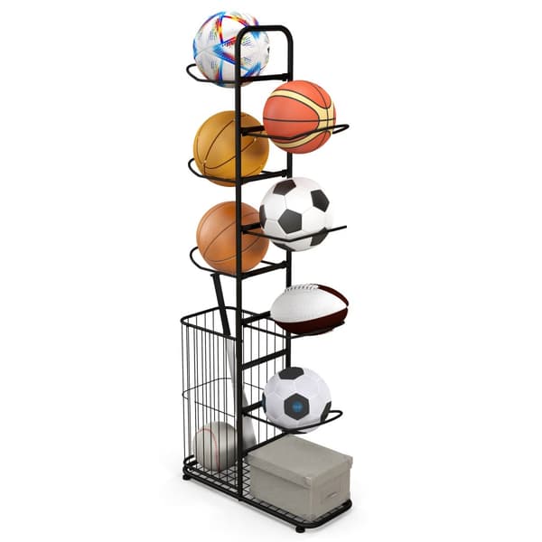 Basketball Holder, 23,5x9,5x58 cm, Sort