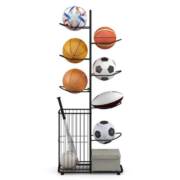 Basketball Holder, 23,5x9,5x58 cm, Sort