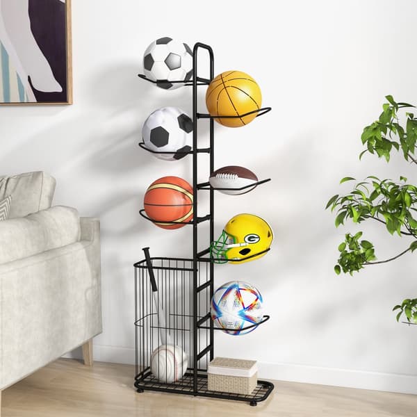 Basketball Holder, 23,5x9,5x58 cm, Sort
