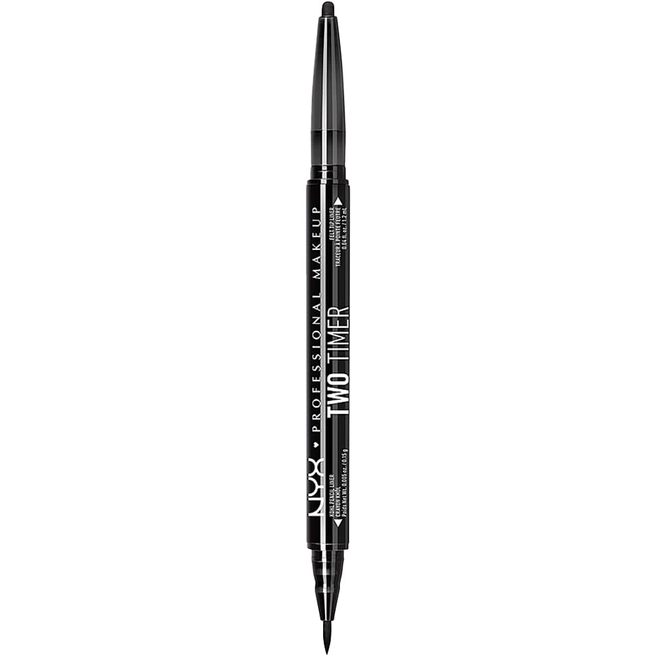 NYX Professional Makeup, Two Timer Dual Ended, TT01 Eyeliner Black 1g