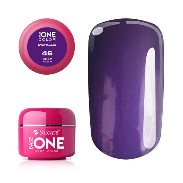 Base one - Metallic - Dyb blomme 5g UV gel