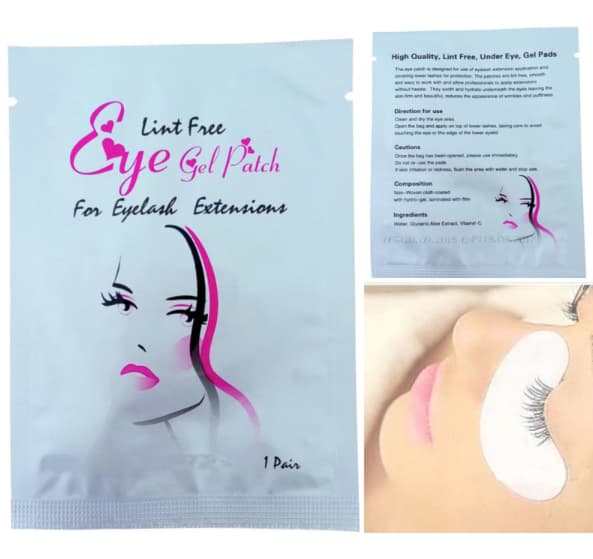 100-par Eyepatches, eyepads, ögonfransförlängning