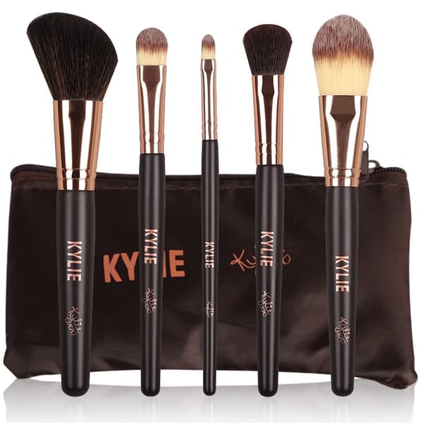 Kylie Complexion brush set 5 pcs. makeup brushes in storage