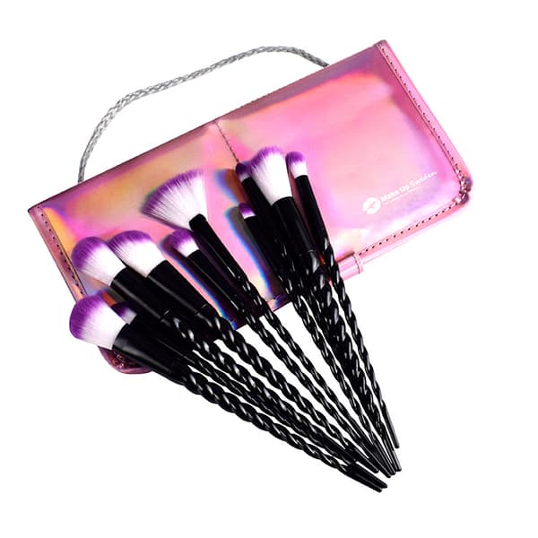 10 pieces. unicorn brushes with good storage