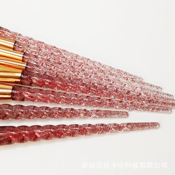 Pink crystal 8 st. unicorn sminkborstar