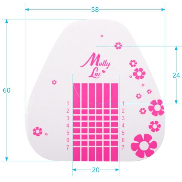 Nagelmallar - Molly Lac - Basic Flower - 500 st