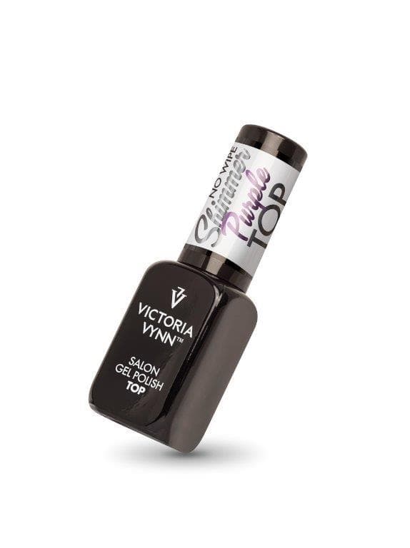 Top coat - Shimmer Purple No Wipe - 8 ml - Victoria Vynn