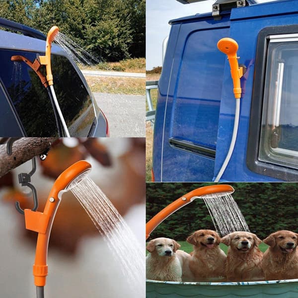 Campingdusj 12V med pumpefunksjon