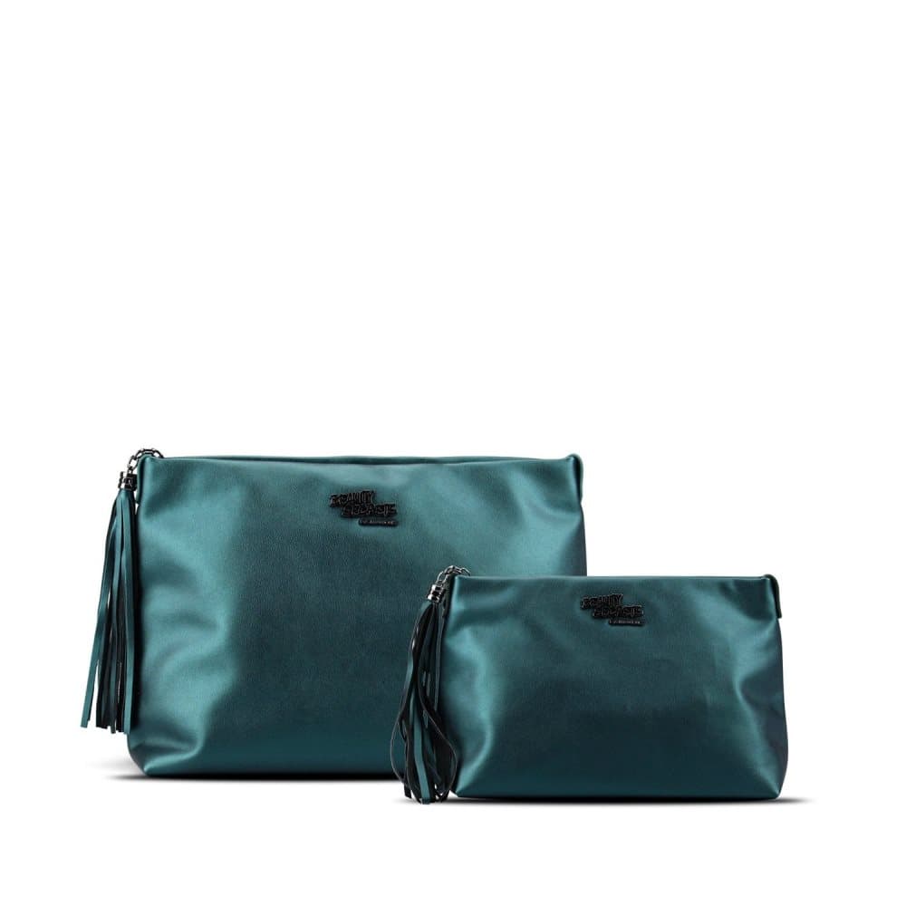 Gillian Jones - Cosmetic bag i green w. makeup purse