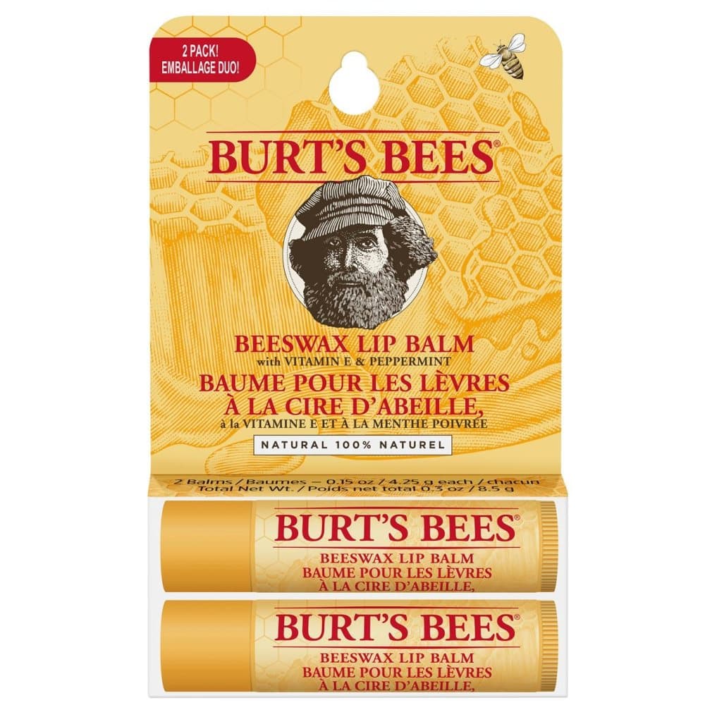 Burts Bees - UNI BEESWAX LIP BALM TUBE BLISTER TWIN PACK