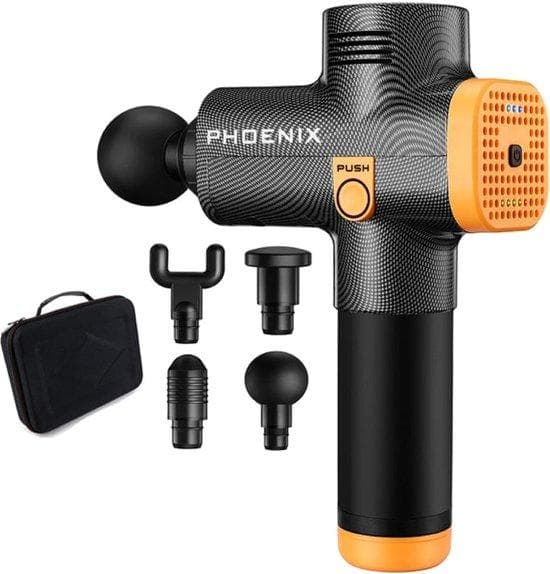 Massage Gun - Phoenix A2 - 4 bilagor - Professional - 3200 rpm!